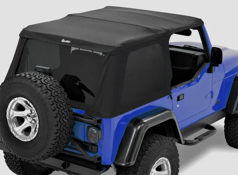 Bestop A-Top Trektop (Prem Blk Twill Tinted Windows) (F&R): Jeep Wrangler Tj 1997-2006 2.5L / 4.0L 1