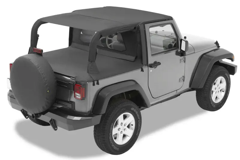 Bestop 2-Door Header Safari Bikini Black Diamond (F&R): Jeep Wrangler Jk 2007-2009 3.8L V6 1