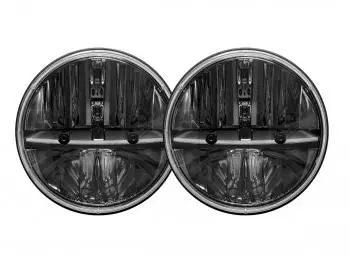 Rigid Industries 7" Round Led Headlights Dot Compliant W/ Pwm Adapters (Pair) 1