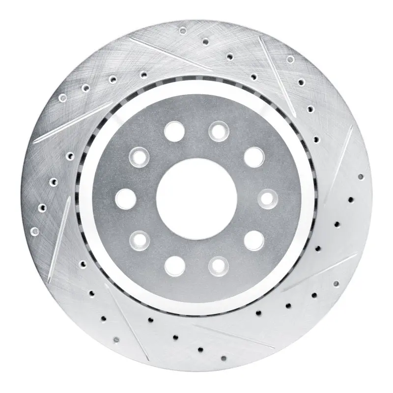 R1 Concepts Drilled & Slotted Brake Rotor (Rear Right): Fits Jeep Gladiator / Wrangler 2018-2026 2.0L / 3.6L 1