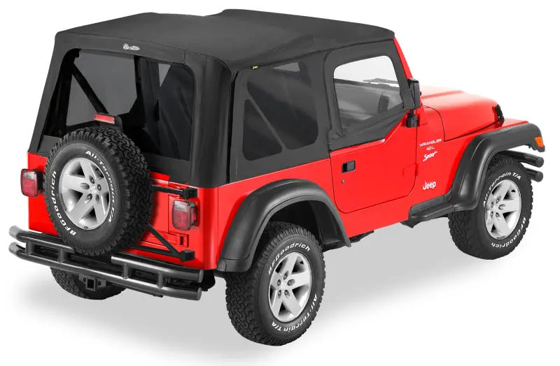 Bestop Black Denim Replace A-Top Tinted Windows Door Skins (F&R): Jeep Wrangler Tj 1997-2002 2.5L/4.0L 1
