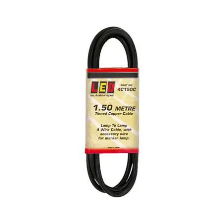 Led Autolamps 4C150c Lamp To Lamp Cable 4 Core 1.5M 1