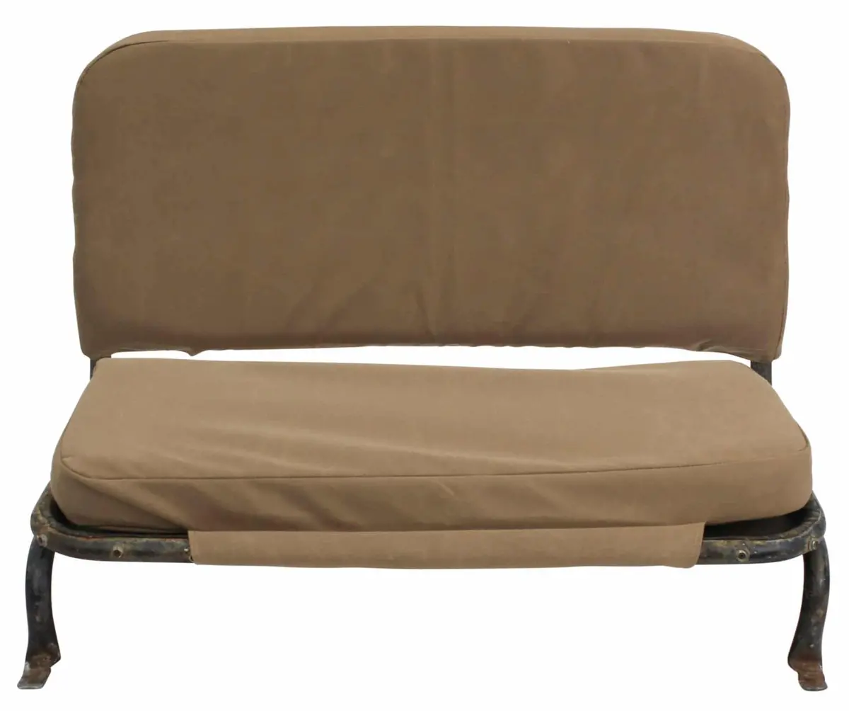 Big Willy 15" Rear Canvas Bench Seat Cover & Cushion (Tall Back), (1945-1968) Willys Jeep Cj2a(Late), Cj3a, Cj3b 4