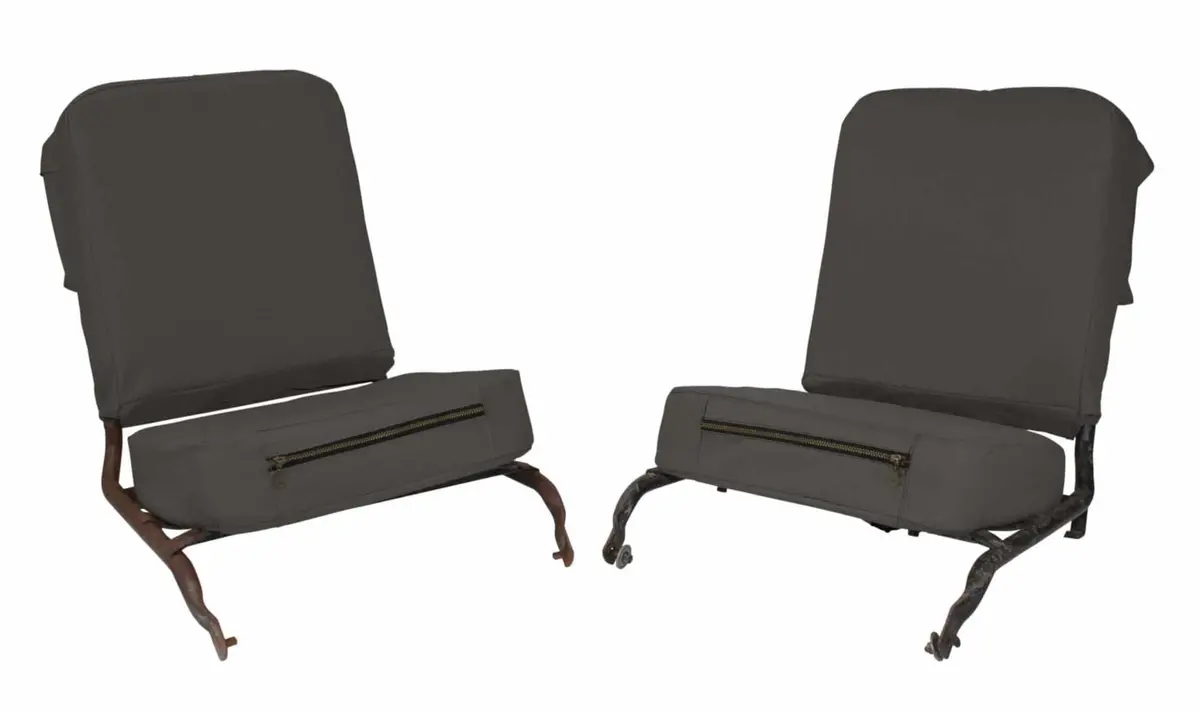 Big Willy Canvas Front Seat Cover & Cushion Set, (1945-1971) Willys Jeep Cj2a, Cj3a, Cj3b, M38, M38a1 24
