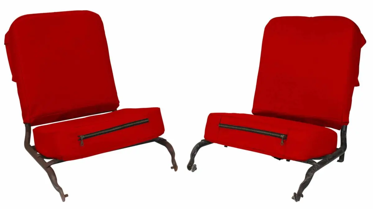Big Willy Canvas Front Seat Cover & Cushion Set, (1945-1971) Willys Jeep Cj2a, Cj3a, Cj3b, M38, M38a1 23