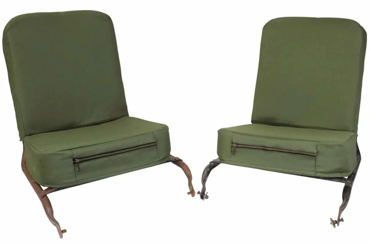 Big Willy Canvas Front Seat Cover & Cushion Set, (1945-1971) Willys Jeep Cj2a, Cj3a, Cj3b, M38, M38a1 16