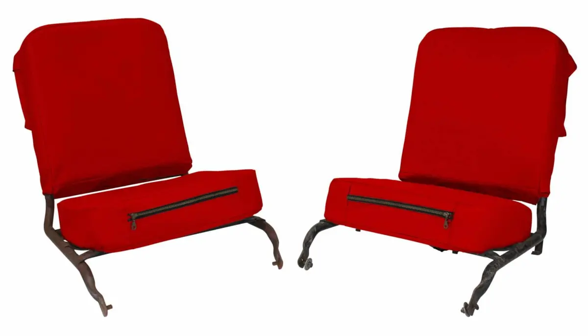 Big Willy Canvas Front Seat Cover & Cushion Set, (1945-1971) Willys Jeep Cj2a, Cj3a, Cj3b, M38, M38a1 9