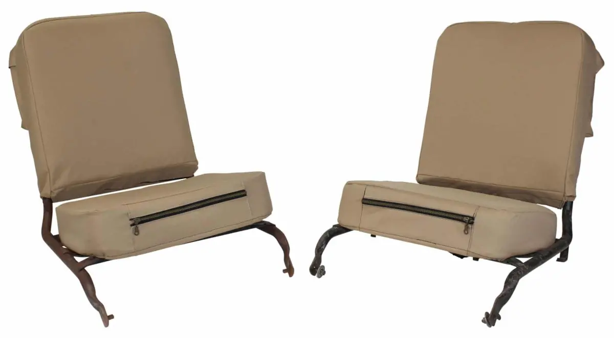 Big Willy Canvas Front Seat Cover & Cushion Set, (1945-1971) Willys Jeep Cj2a, Cj3a, Cj3b, M38, M38a1 17