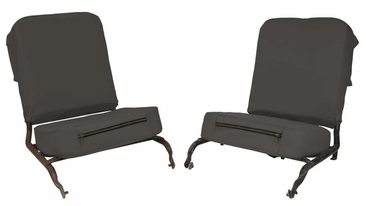 Big Willy Canvas Front Seat Cover & Cushion Set, (1945-1971) Willys Jeep Cj2a, Cj3a, Cj3b, M38, M38a1 8