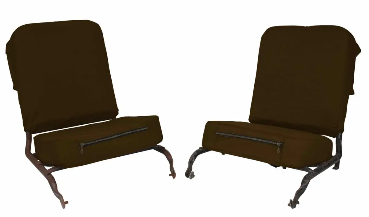 Big Willy Canvas Front Seat Cover & Cushion Set, (1945-1971) Willys Jeep Cj2a, Cj3a, Cj3b, M38, M38a1 24