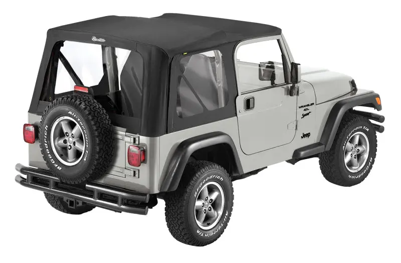 Bestop Sailcloth Replace A-Top Soft Top Clear Windows (Front/Rear): Jeep Wrangler Tj 1997-2002 2.5L/4.0L 1