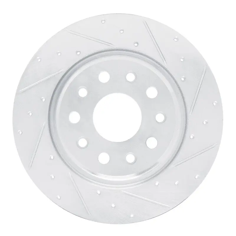 R1 Concepts Drilled & Slotted Brake Rotor (Rear Right): Jeep Grand Cherokee 2022-2026 3.6L V6 / 5.7L Hemi 1