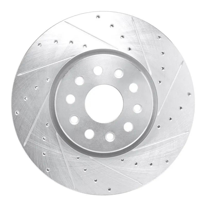 R1 Concepts Drilled & Slotted Brake Rotor (Front Right): Fits Jeep Grand Cherokee 2011-2026 1