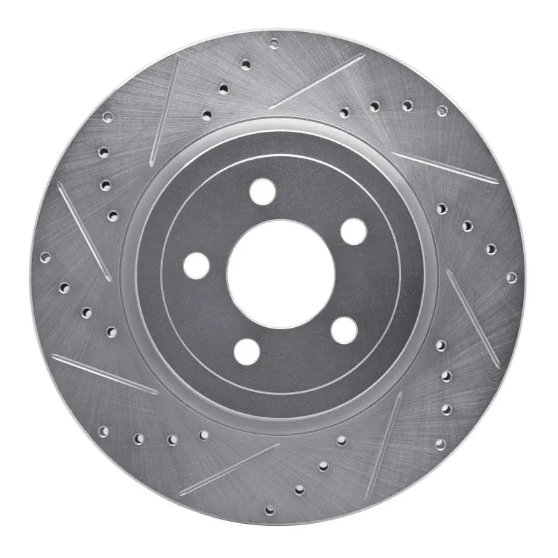 R1 Concepts Drilled & Slotted Brake Rotor (Front Left): Fits Chrysler/Dodge 2005-2024 1