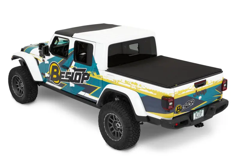 Bestop Supertop Truck 2 Tonneau Prem Blk Twill (F&R): Jeep Gladiator 2020-2024 3.0L / 3.6L 1