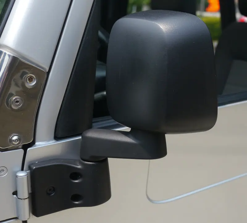 Bestop Door Mirror Set Black Abs Composite (F&R): Jeep Wrangler Yj/Tj 1991-2006 2.5L/4.0L 1
