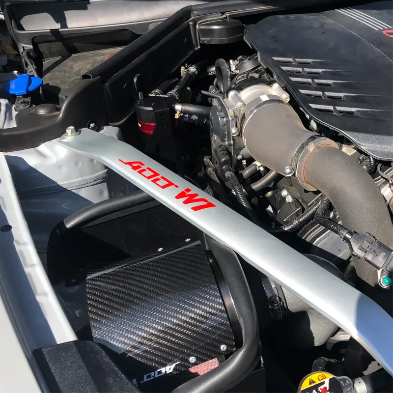 Air Filter Carbon Fiber Heat Shield Cover For K&N Typhoon Intake 2018-Up Kia Stinger 2.0 1