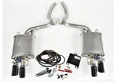 2015-2017 Ford Mustang 2.3 Ecoboost Trim Levels 200A/201A W/ Roush Rear Valance Roush Performance Active Axle Back Exhaust System 1