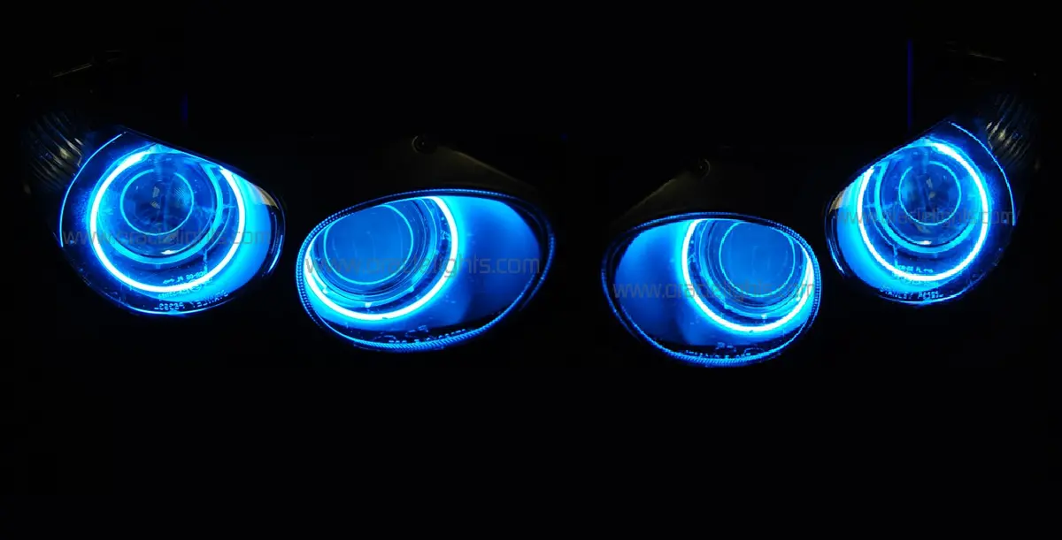 2007-2009 Kawasaki Zx14r Smd Led Halo Headlight Light Kit By Oracle 1