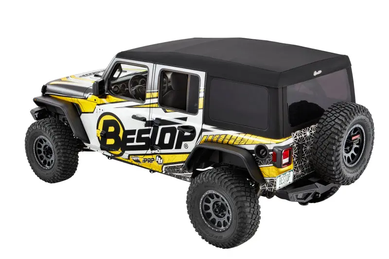 Bestop Supertop Ultra Soft Top Premium Black Twill (F&R): Jeep Wrangler Jl 2018-2025 1
