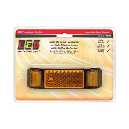 Led Autolamps 38Am Side Direction Indicator With Reflector 135X38x22mm 1