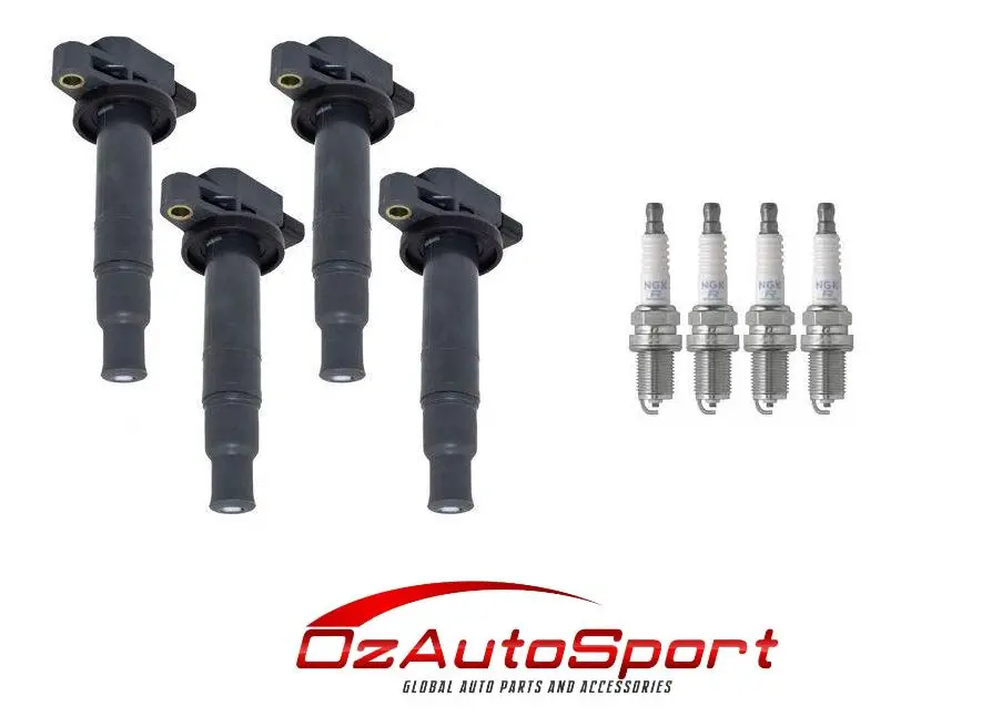 4 X Ngk Spark Plugs + 4 X Ignition Coils For Toyota Prius Prius-C 1.8L Hybrid 1