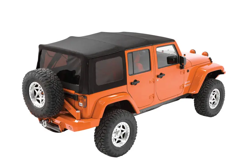 Bestop A-Top Soft Top Black Diamond Tinted (Rear): Jeep Wrangler Jk 2007-2009 3.8L V6 1