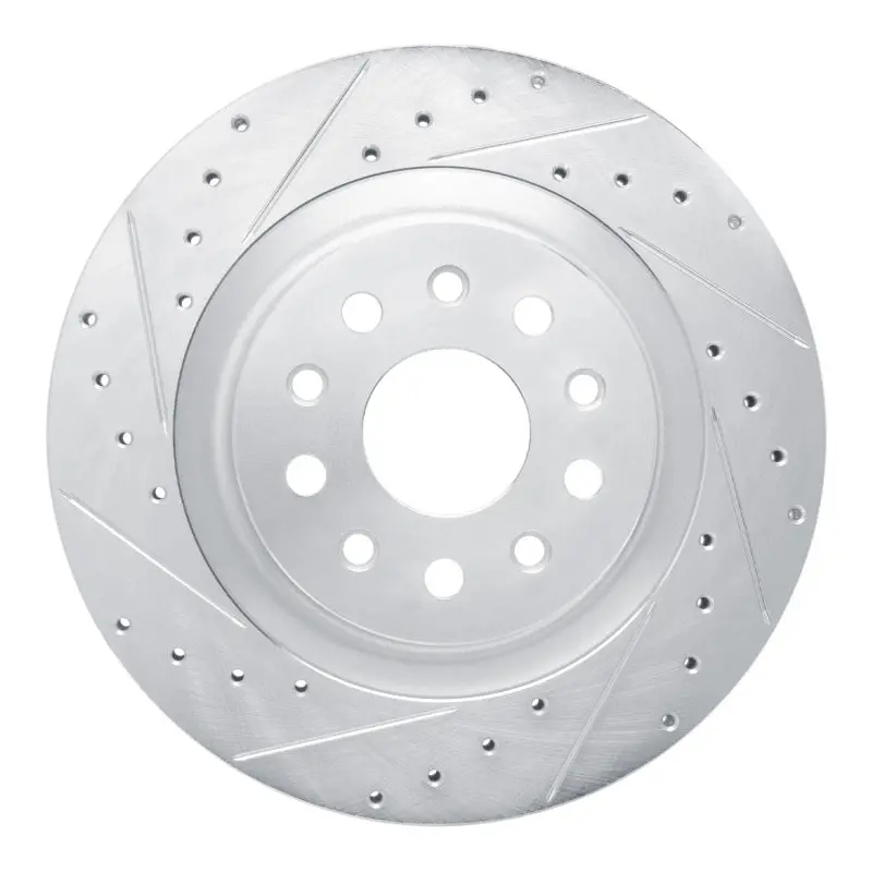 R1 Concepts Rear Left Brake Rotor Drilled & Slotted (Rear): Fits Jeep Grand Cherokee 2011-2026 1