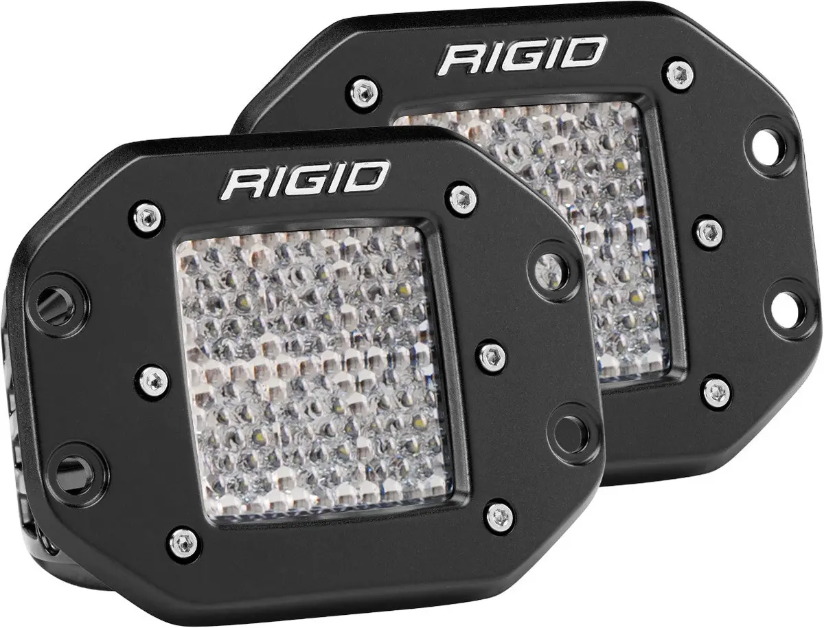 Rigid Industries D-Series Pro Flush Mount Diffused Led Light (Pair) 1
