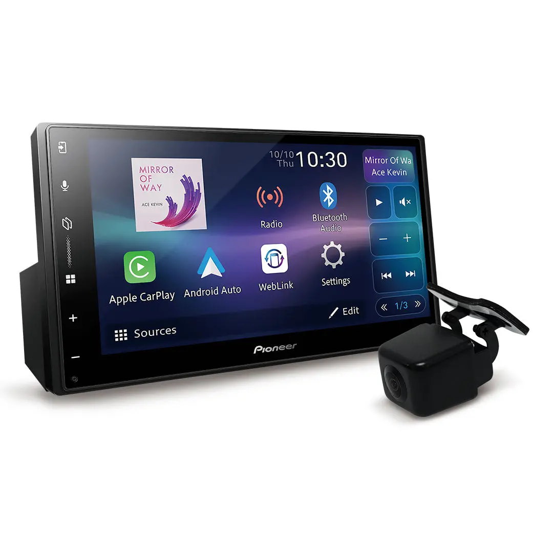 Pioneer Dmh-A5650bt 6.8" Wireless Apple Carplay & Android Auto With Rcamavic Camera 1