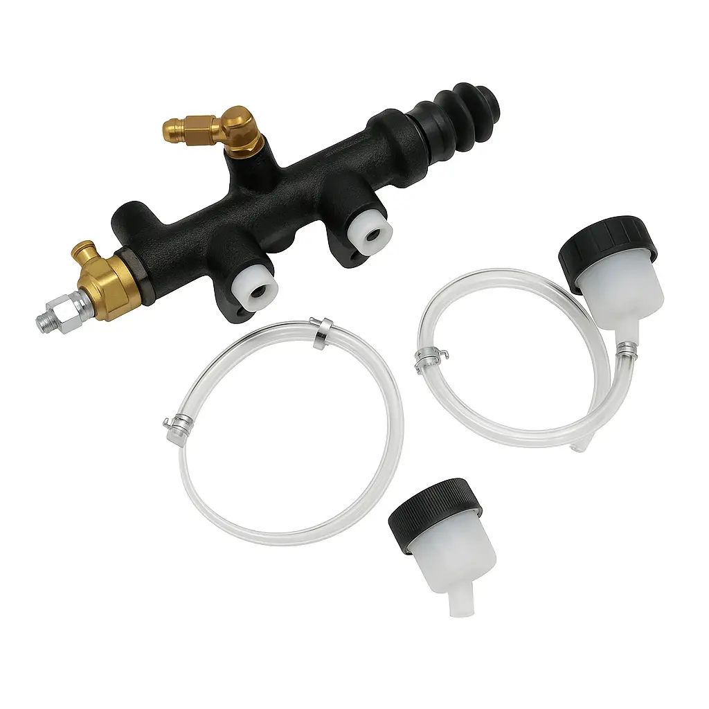 Dual Reservoir Master Cylinder Conversion W/Remote Reservoir, 1948-1971, Willys And Jeep 1
