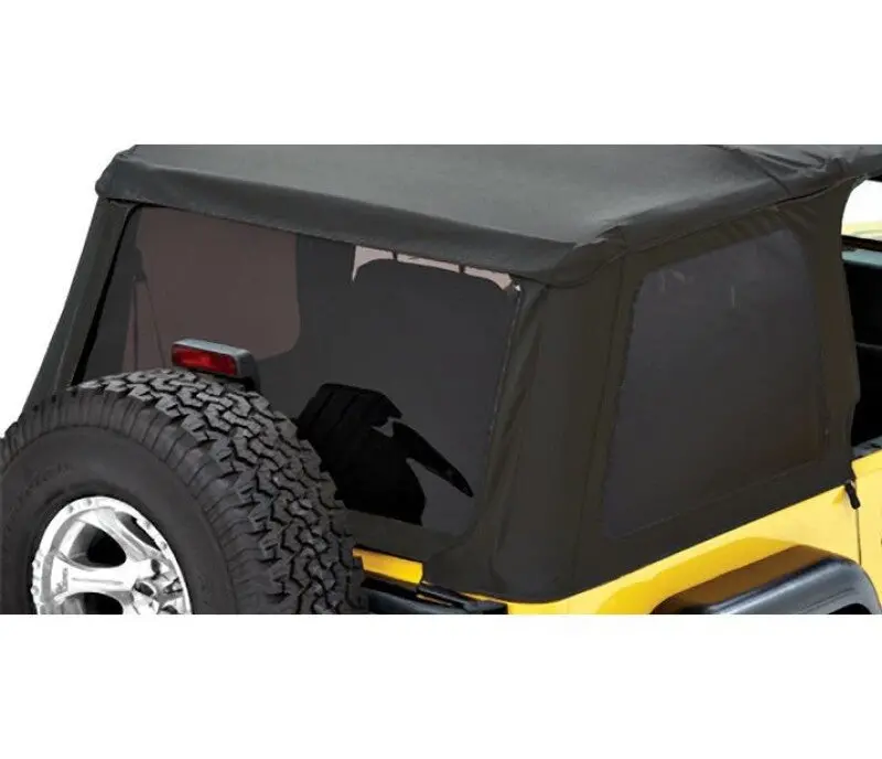 Bestop Trektop Premium Black Twill Window Set Tinted (Rear): Jeep Wrangler Tj 1997-2006 2.5L / 4.0L 1
