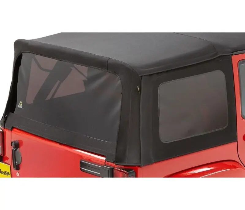 Bestop Window Set (Front/Rear Premium Black Twill): Jeep Wrangler Jk 2007-2009 3.8L V6 1