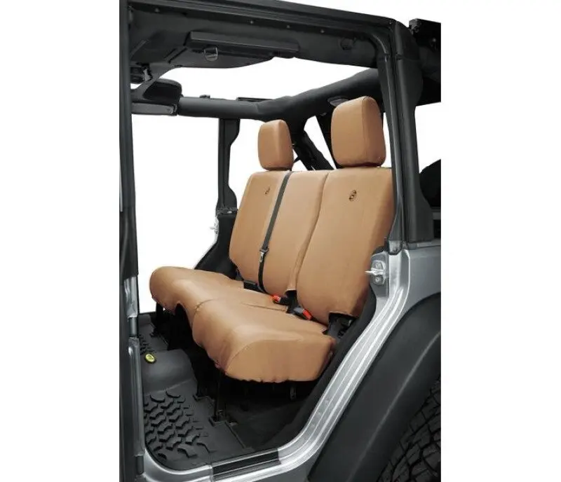 Bestop Rear Seat Covers (Rear): Jeep Wrangler Jk 2007 / 2013-2018 3.6L / 3.8L V6 - Tan 1