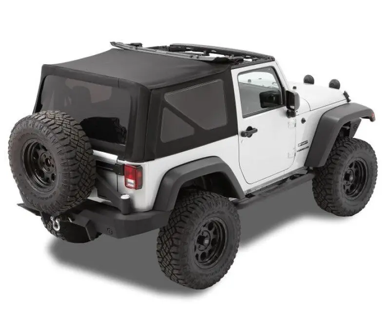Bestop Replace A-Top Prem Blk Twill Tinted Windows (F&R): Jeep Wrangler Jk 2010-2018 3.8L/3.6L 1