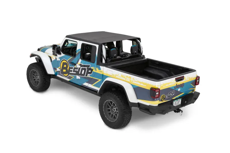 Bestop Safari Cable Bikini Header (Front/Rear Black Diamond): Jeep Gladiator 2024-2025 3.6L V6 1