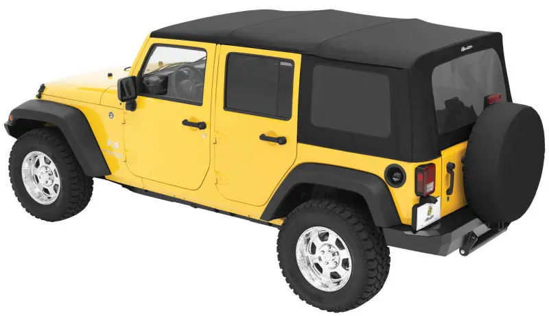 Bestop Rep A-Top Black Diamond Sailcloth Tinted Windows: Jeep Wrangler Jk 2007-2009 3.8L 1