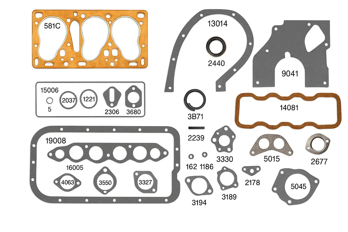 Engine Gasket Set, Us Made, Best Gasket, F-Head 4-134, 1950-1971 Willys Jeep 1