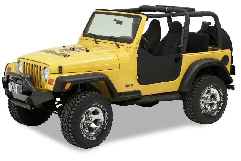 Bestop Lower Fabric Doors Black Denim (Front): Jeep Wrangler Tj 1997-2006 2.5L/4.0L 1