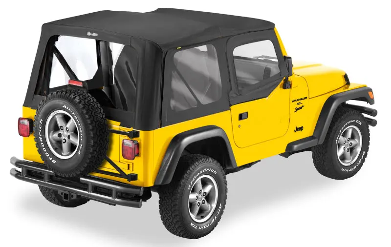 Bestop Replace-A-Top Upper Door Skins (Front Blk Diamond Clear): Jeep Wrangler Tj 2003-2006 4.0L I6 1