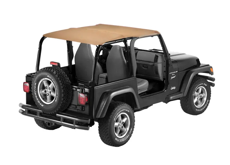 Bestop Strapless Safari Bikini Top (Front/Rear): Jeep Wrangler Tj 1997-2002 2.5L/4.0L 1