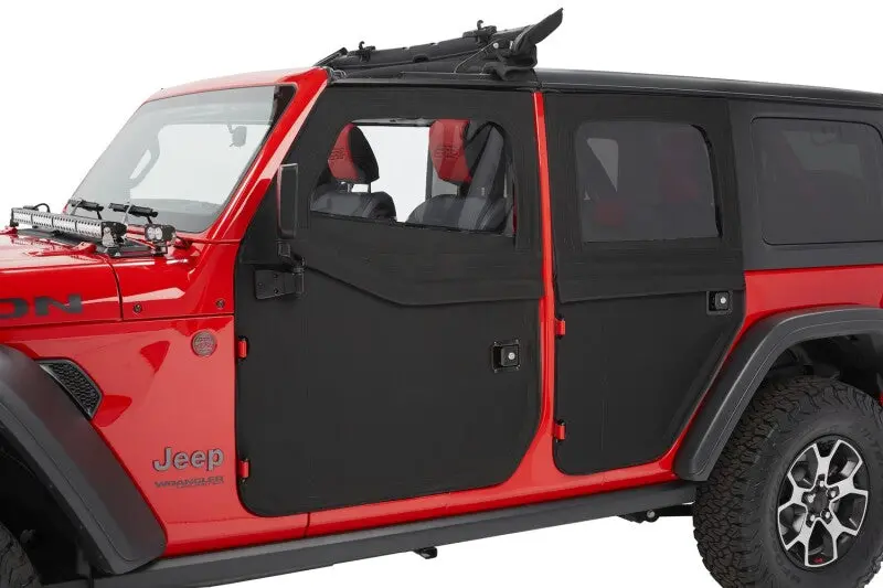 Bestop Full Fabric Doors Black Diamond (Front): Fits Jeep 2018-2025 1