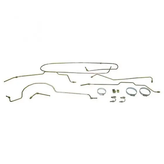 Full Brake Line Set, Us Made, S Lines, 1960-1964 Willys Jeep Cj-5 W/ 9 In Brakes 1
