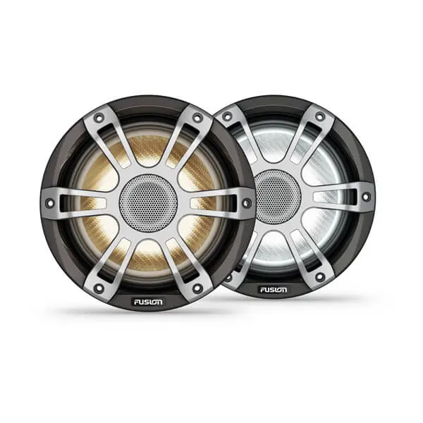 Fusion Sg-Fl773spg 7.7" 280-Watt Crgbw Coaxial Sports Grey Marine Speaker Pair 1