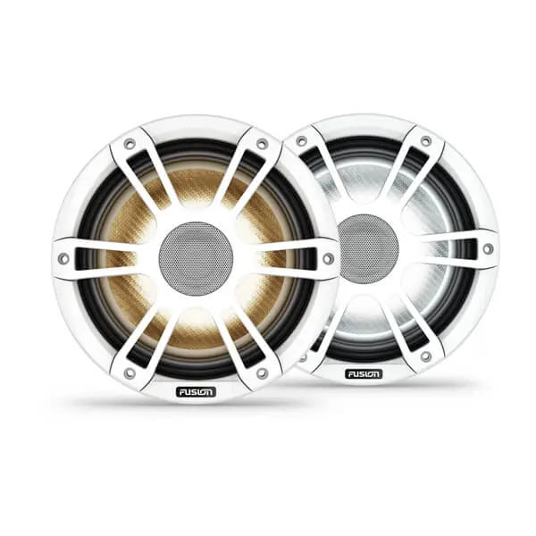 Fusion Sg-Fl883spw 8.8" 330-Watt Crgbw Coaxial Sports White Marine Speaker Pair 1
