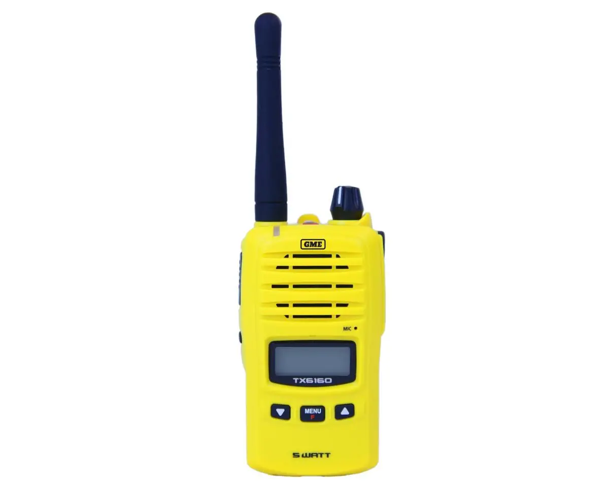 Gme Tx6160xy 5/1 Watt Handheld Uhf Radio Ip67 Yellow 1
