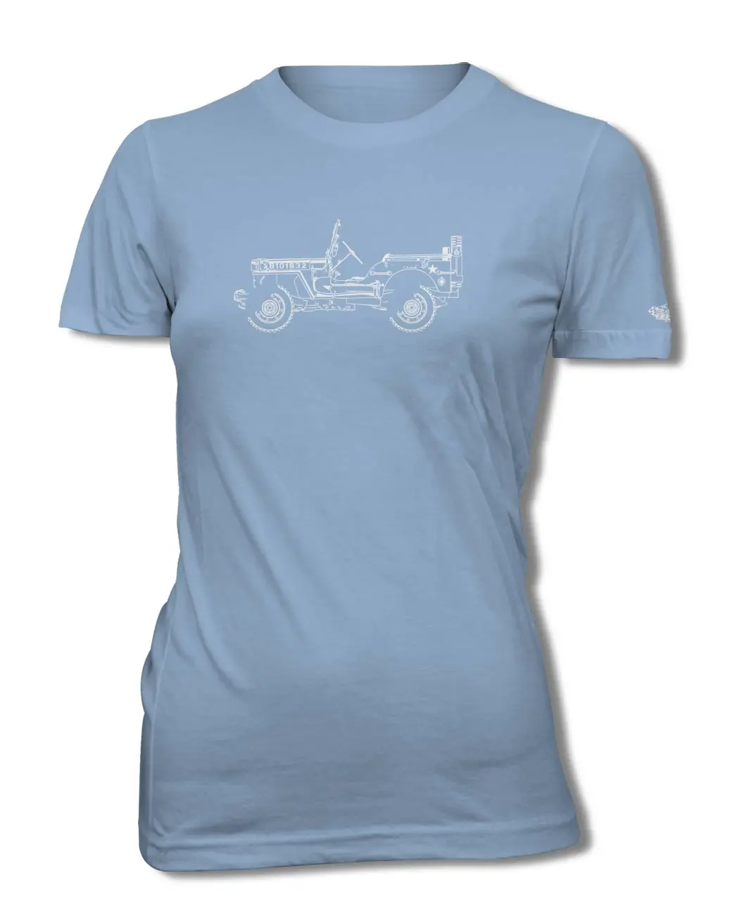 Jeep Willys Wwii 1941 - 1945 T-Shirt - Women - Side View 1