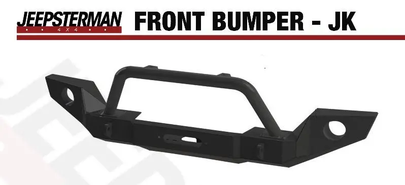 Jk And Jl Wrangler Front Bumper, 2007-2026, Full Width With Winch Plate 1