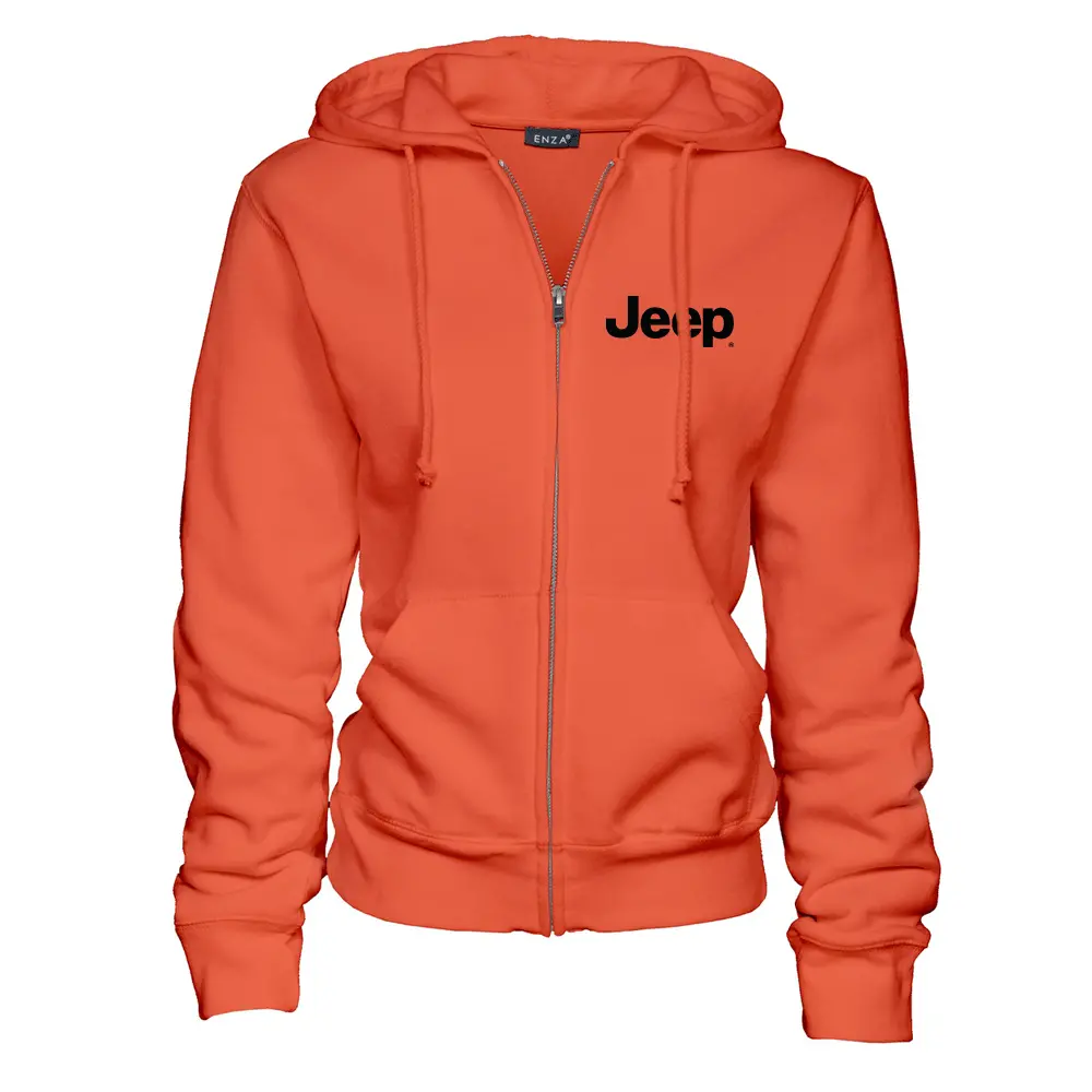 Ladies Jeep® Text Zip Hooded Sweatshirt - Harvest Orange 1