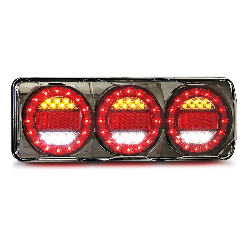 Led Autolamps Maxilampc3xrwb 12/24V Maxilamp Stop/Tail/Indicator/Reverse/Reflector Combo Lamp Black Chrome 1